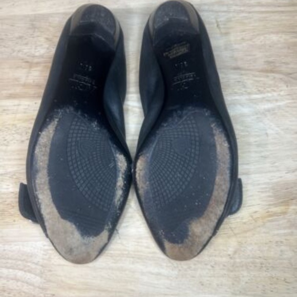 Womens AGL black leather low heel shoes size 38 1/2 Attilio Giusti Leombruni - Picture 4 of 6